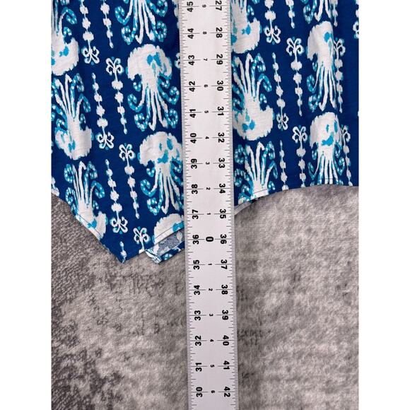 Lilly Pulitzer Dress Small Womens Blue Jellyfish Pima Cotton Tank - Picture 6 of 8